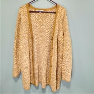 Isaac Mizrahi sweater! giraffe button up cardigan Womens size XL!